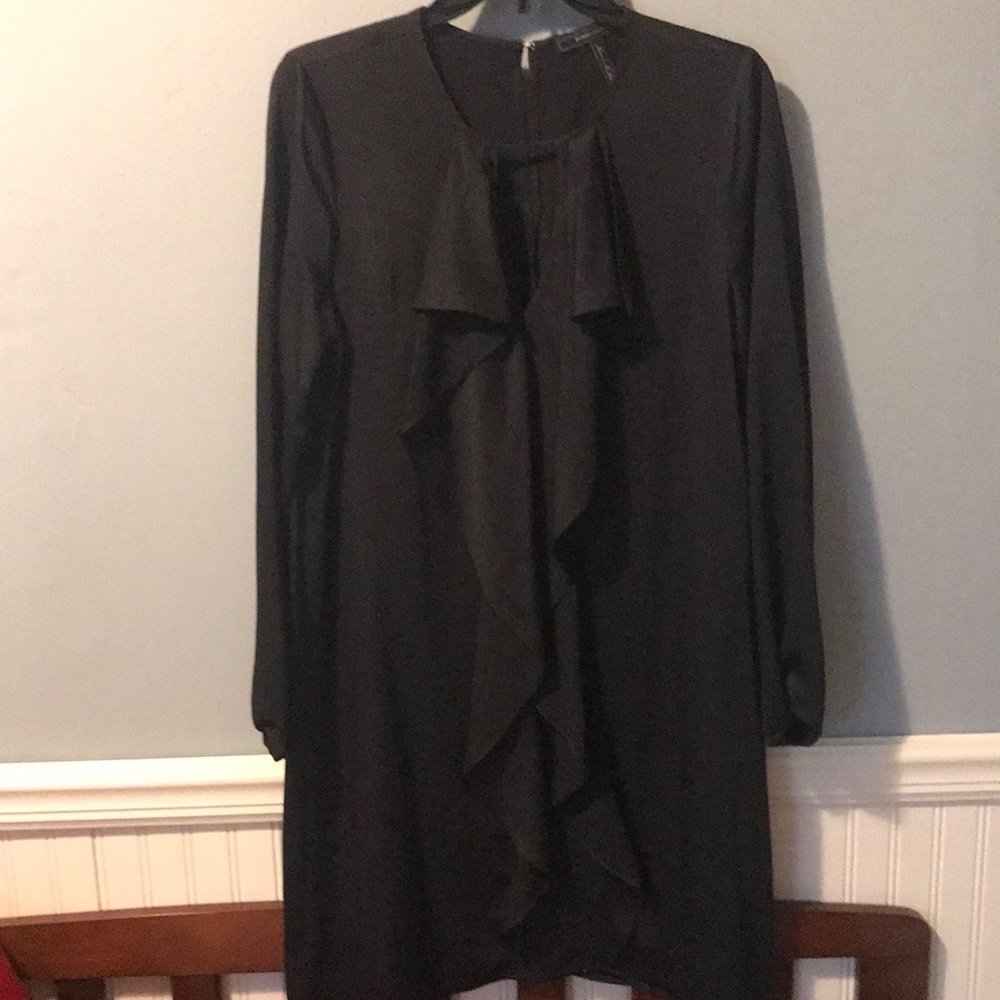BCBG Max Azria Black cocktail dress M 100% polyester that feels like satin